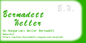 bernadett weller business card